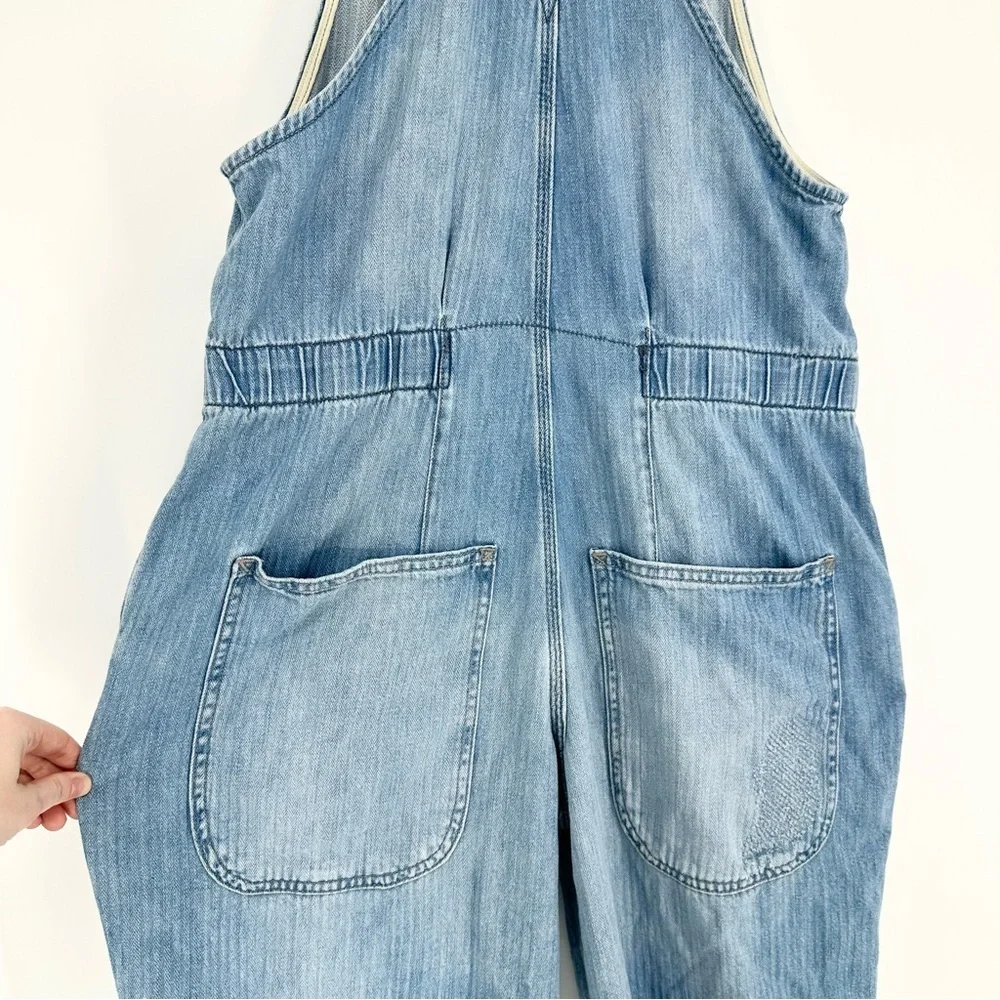 Free People Hunter Denim Overall in Century Blue